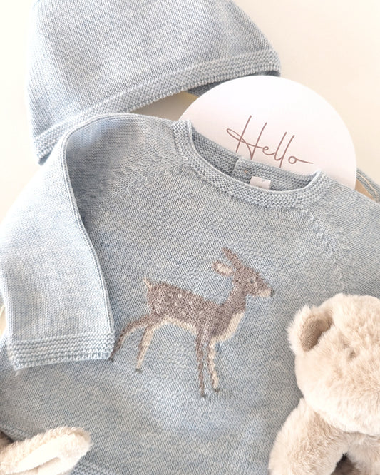 Conjunto Polaina York Celeste Grisáceo -  Martin Aranda