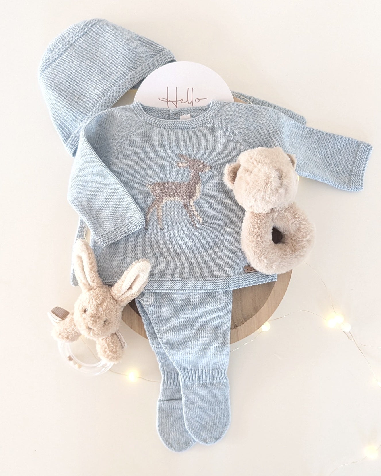 Conjunto Polaina York Celeste Grisáceo -  Martin Aranda