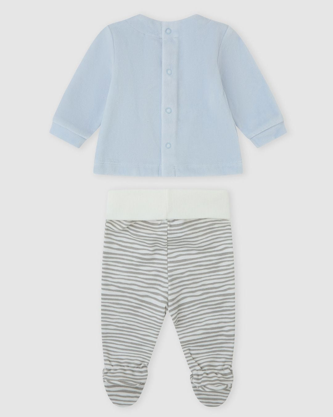 Conjunto Polaina Zebra Celeste - Tutto Piccolo