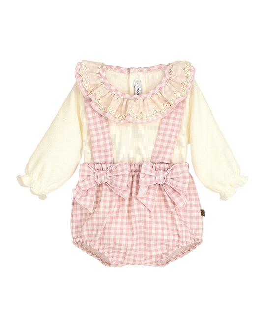 Conjunto Pololo Bebe Niña Berg Nude 11178 - Calamaro