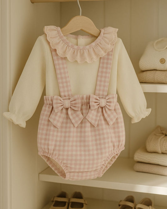 Conjunto Pololo Bebe Niña Berg Nude 11178 - Calamaro