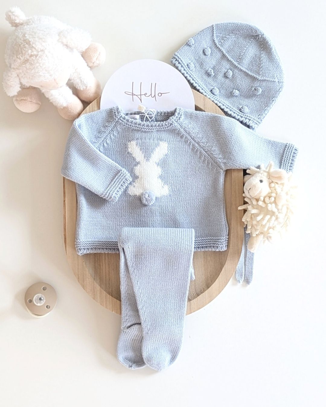 Conjunto Punto Bebé Celeste Cielo - Micolino