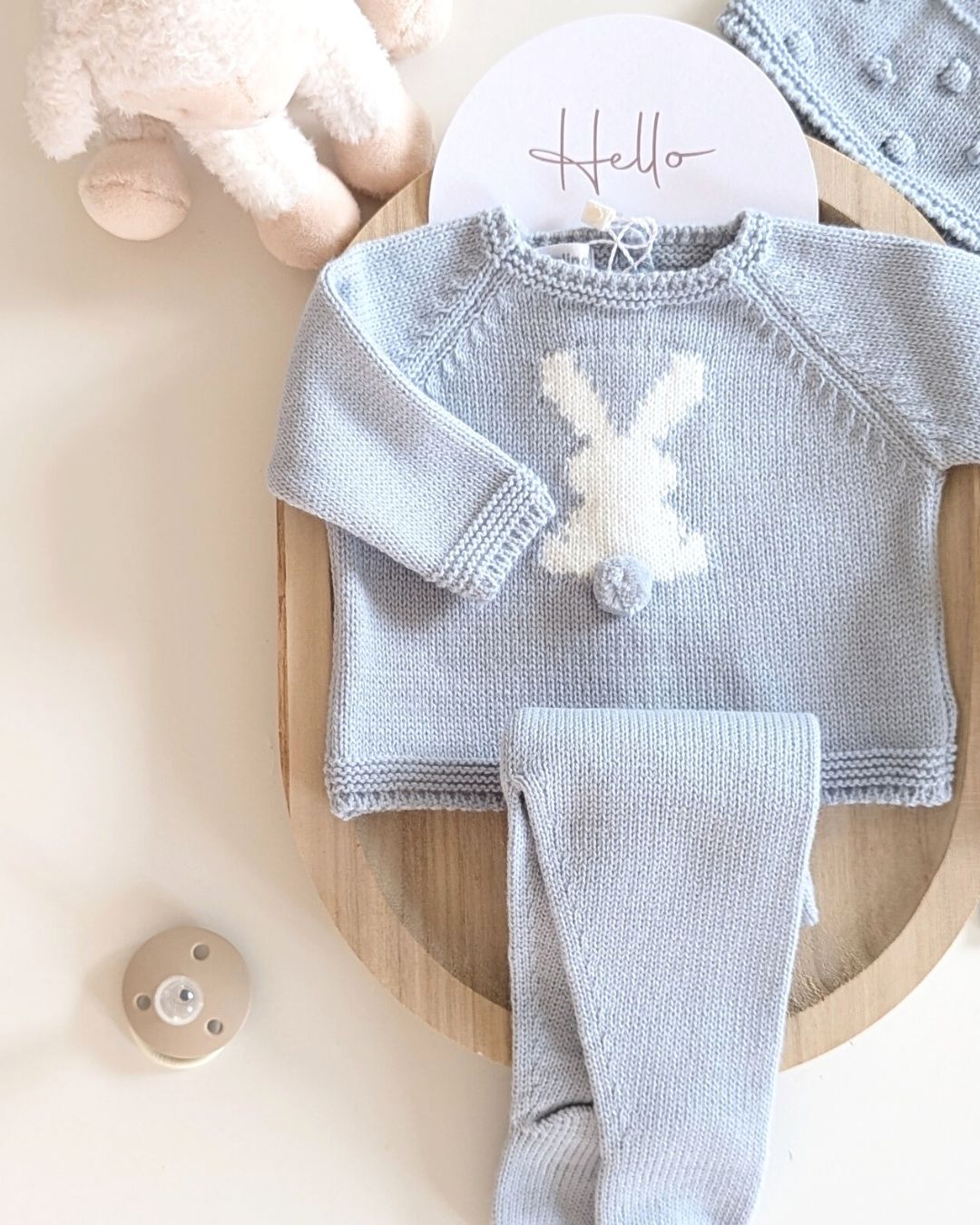 Conjunto Punto Bebé Celeste Cielo - Micolino