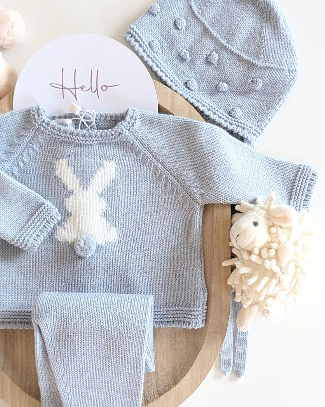 Conjunto Punto Bebé Celeste Cielo - Micolino