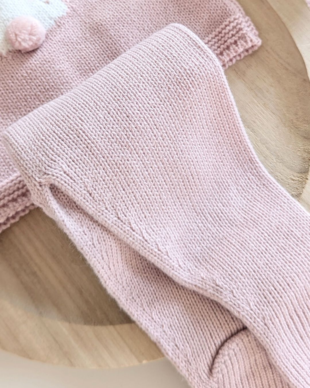 Conjunto Punto Bebé Rosa Empolvado - Micolino