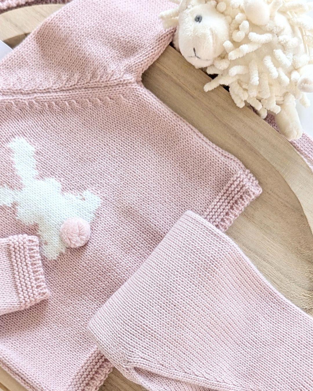 Conjunto Punto Bebé Rosa Empolvado - Micolino