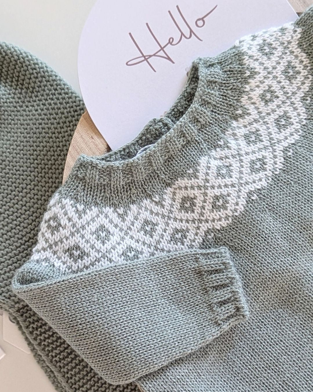 Conjunto Punto Con Gorro Musgo - Micolino