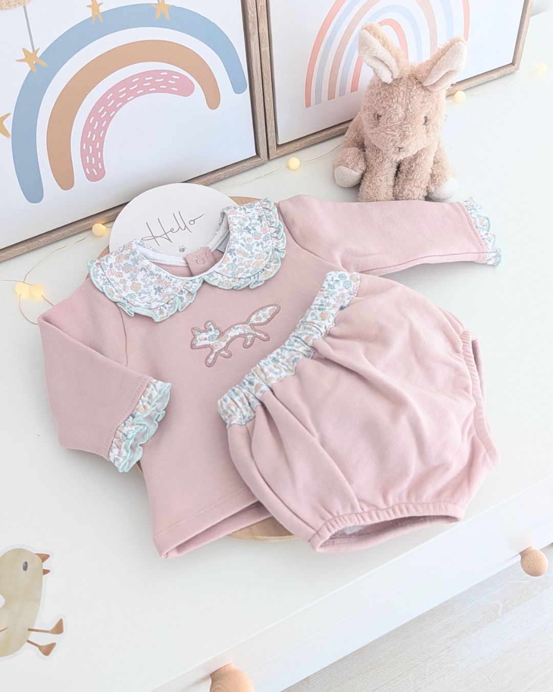 Conjunto Ranita Cuello Volante Bosco Maquillaje - Babidu
