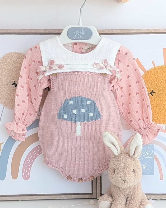 Conjunto Ranita Familia Bosque Rosa Empolvado Art.1800 - Yoedu