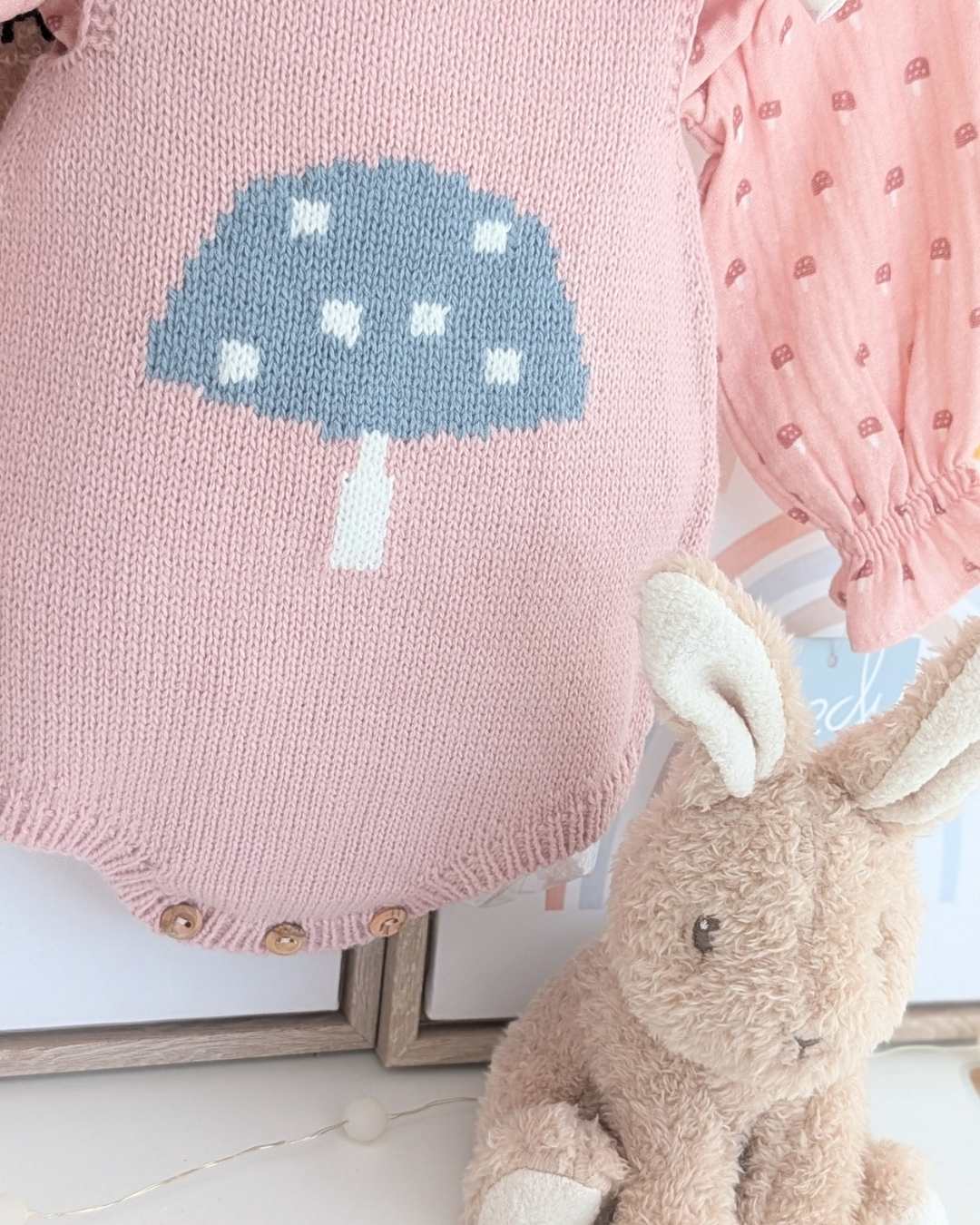 Conjunto Ranita Familia Bosque Rosa Empolvado Art.1800 - Yoedu