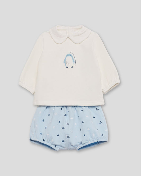 Conjunto Ranita Pinguino Celeste - Street Monkey 352004