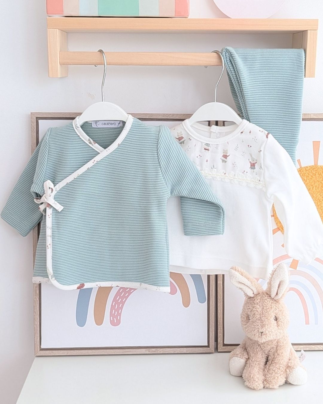Conjunto 3 Piezas Polaina Arosa Mint - Calamaro