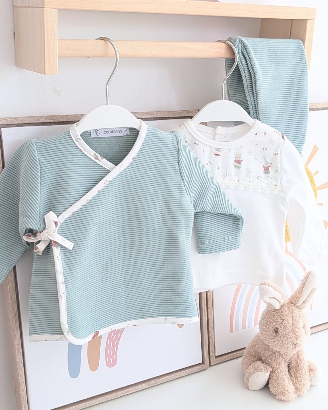 Conjunto 3 Piezas Polaina Arosa Mint - Calamaro