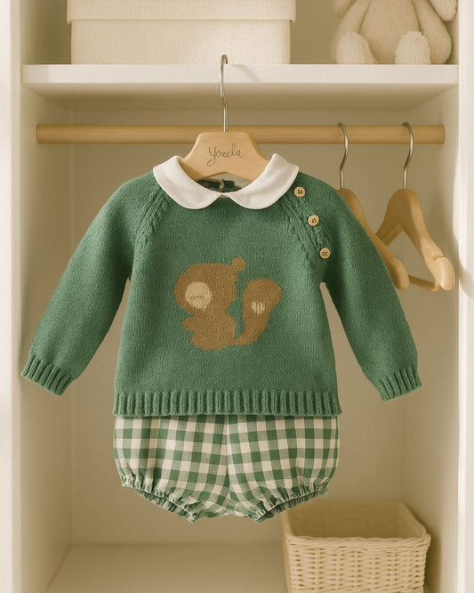 🦔 Conjunto Baby 3 Piezas Musgo – Yoedu Moda Infantil