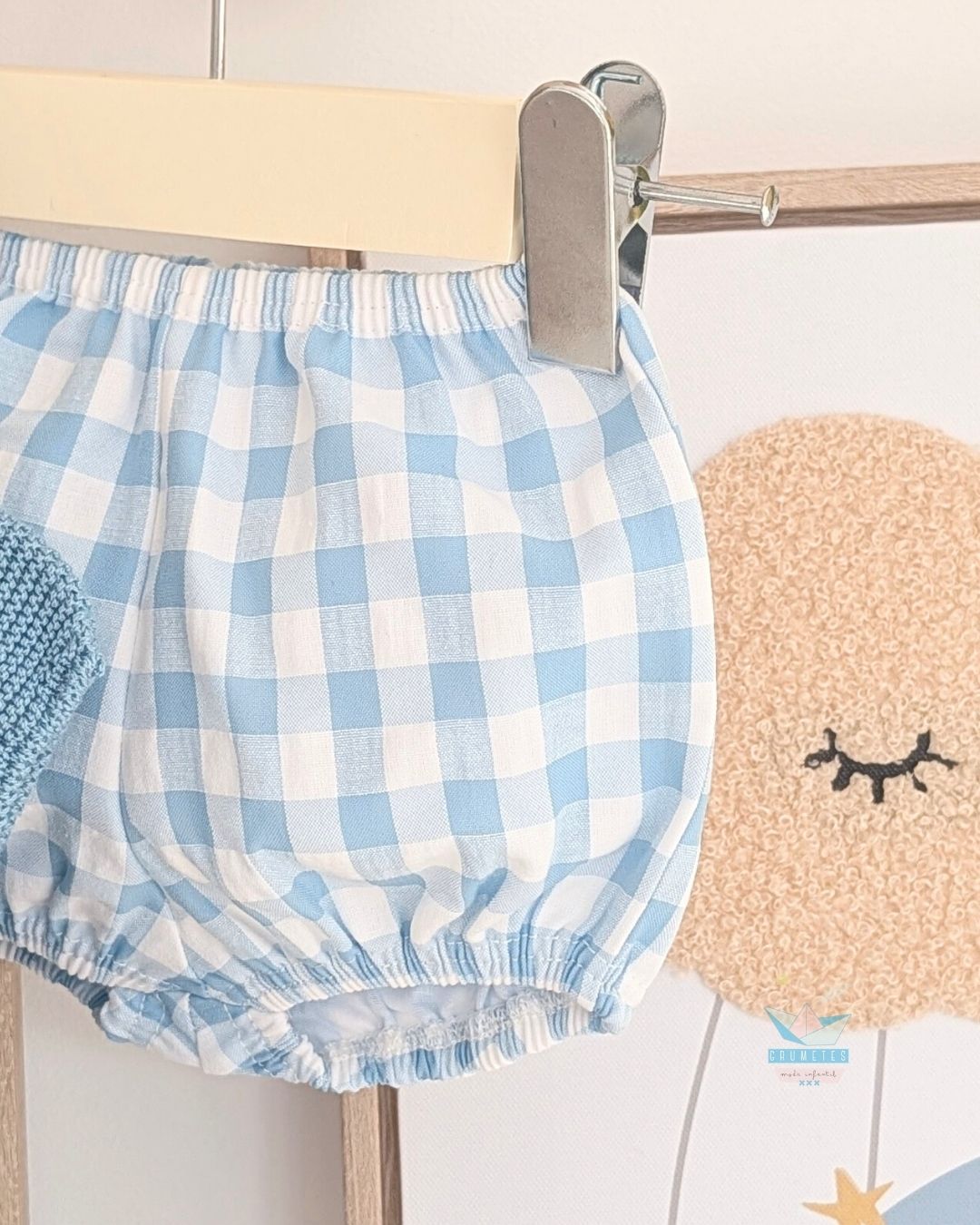 Conjunto Bebé Cuadro Vichy 🌿 Colección Eucalipto - Juliana