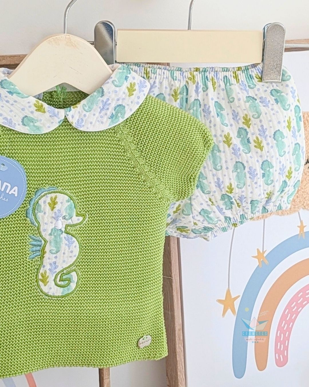 Conjunto Bebé Mar Caballito Verde Lima 🍋‍🟩 Colección Lima - Juliana