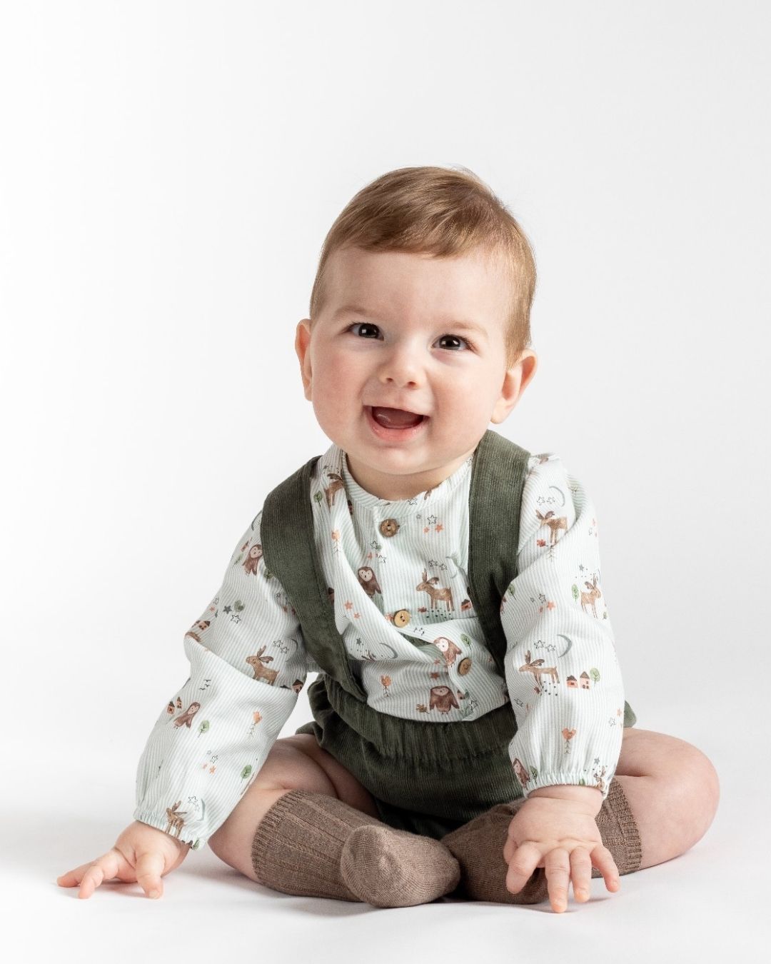 Conjunto Bebe Niño Pololo Simún Verde 11201 - Calamaro