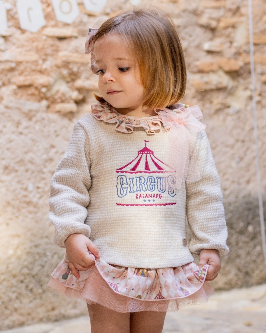 Conjunto Bebe Niña Pololo Mistral Rosa 11192 - Calamaro