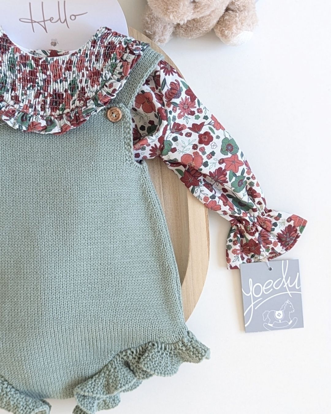 Conjunto Bebé Ranita Familia Cretona - Yoedu