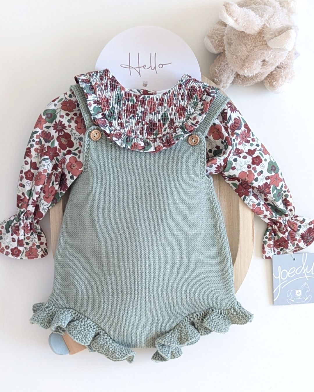 Conjunto Bebé Ranita Familia Cretona - Yoedu