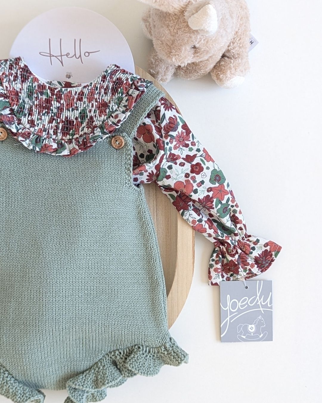 Conjunto Bebé Ranita Familia Cretona - Yoedu