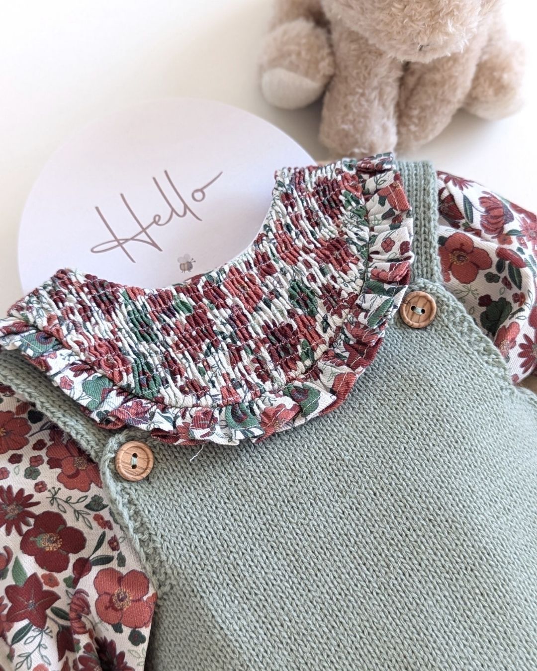 Conjunto Bebé Ranita Familia Cretona - Yoedu