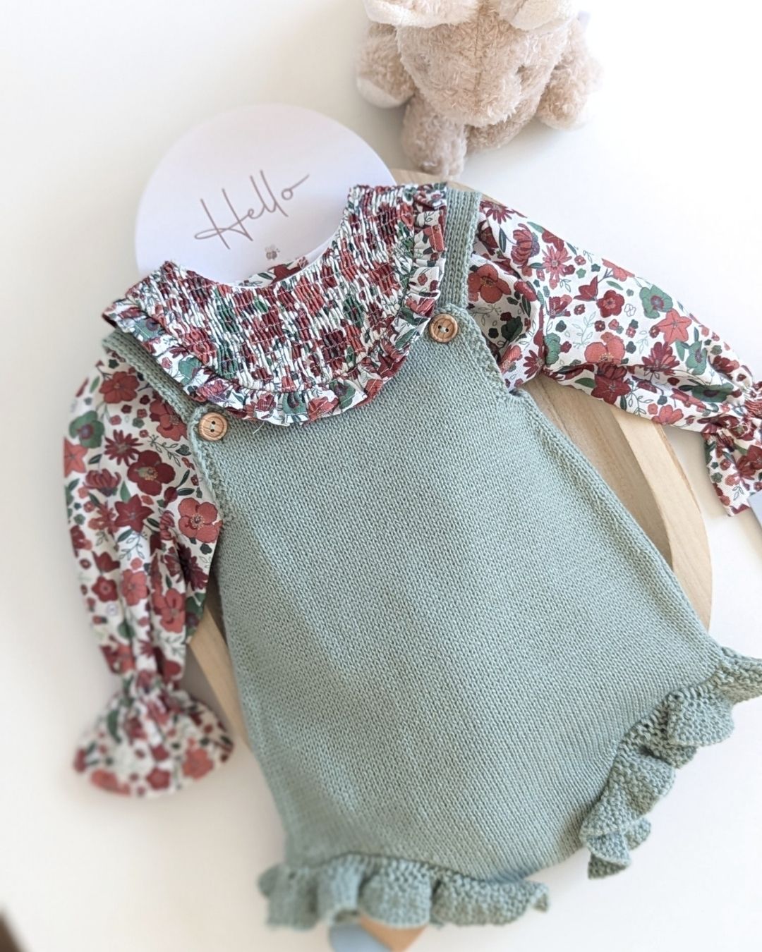 Conjunto Bebé Ranita Familia Cretona - Yoedu