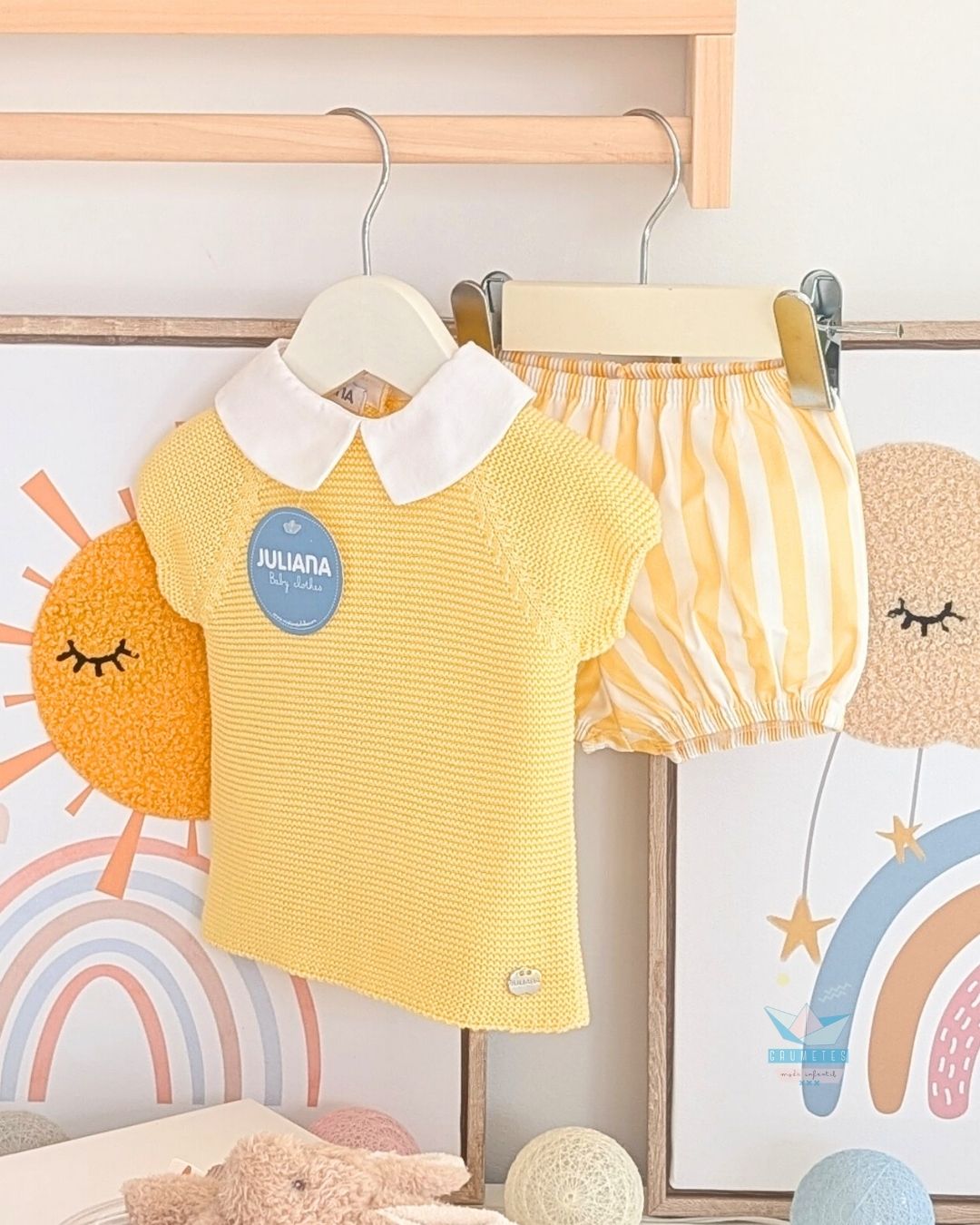 Conjunto Bebé Rayas Amarillo 🍋 Colección Limón - Juliana