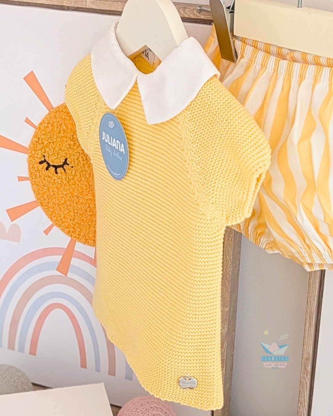 Conjunto Bebé Rayas Amarillo 🍋 Colección Limón - Juliana