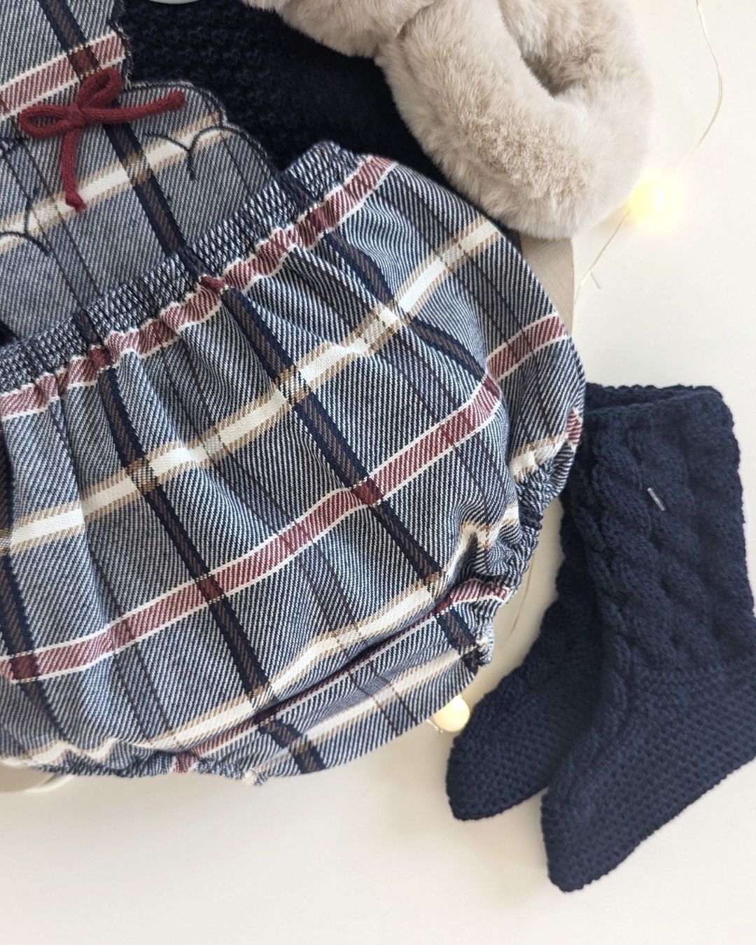 Conjunto Bebé Niño Braga Cuadros Oso Marino 25594 - Colección Armonia de Juliana