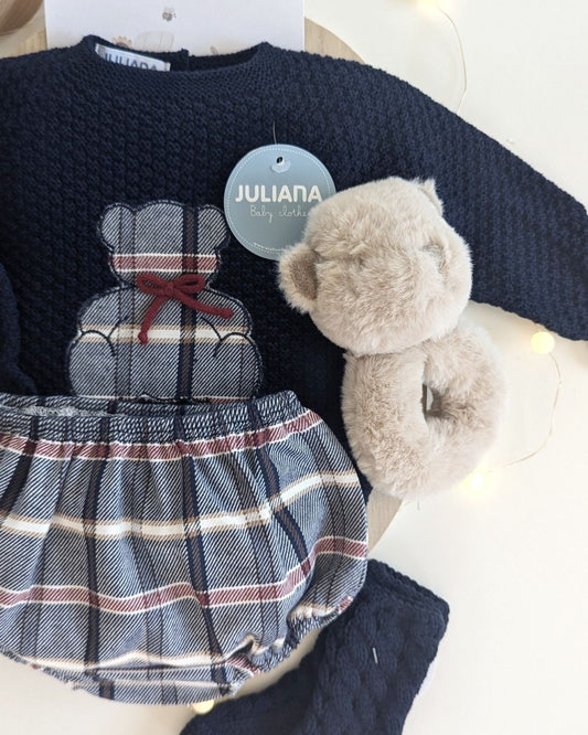 Conjunto Bebé Niño Braga Cuadros Oso Marino 25594 - Colección Armonia de Juliana