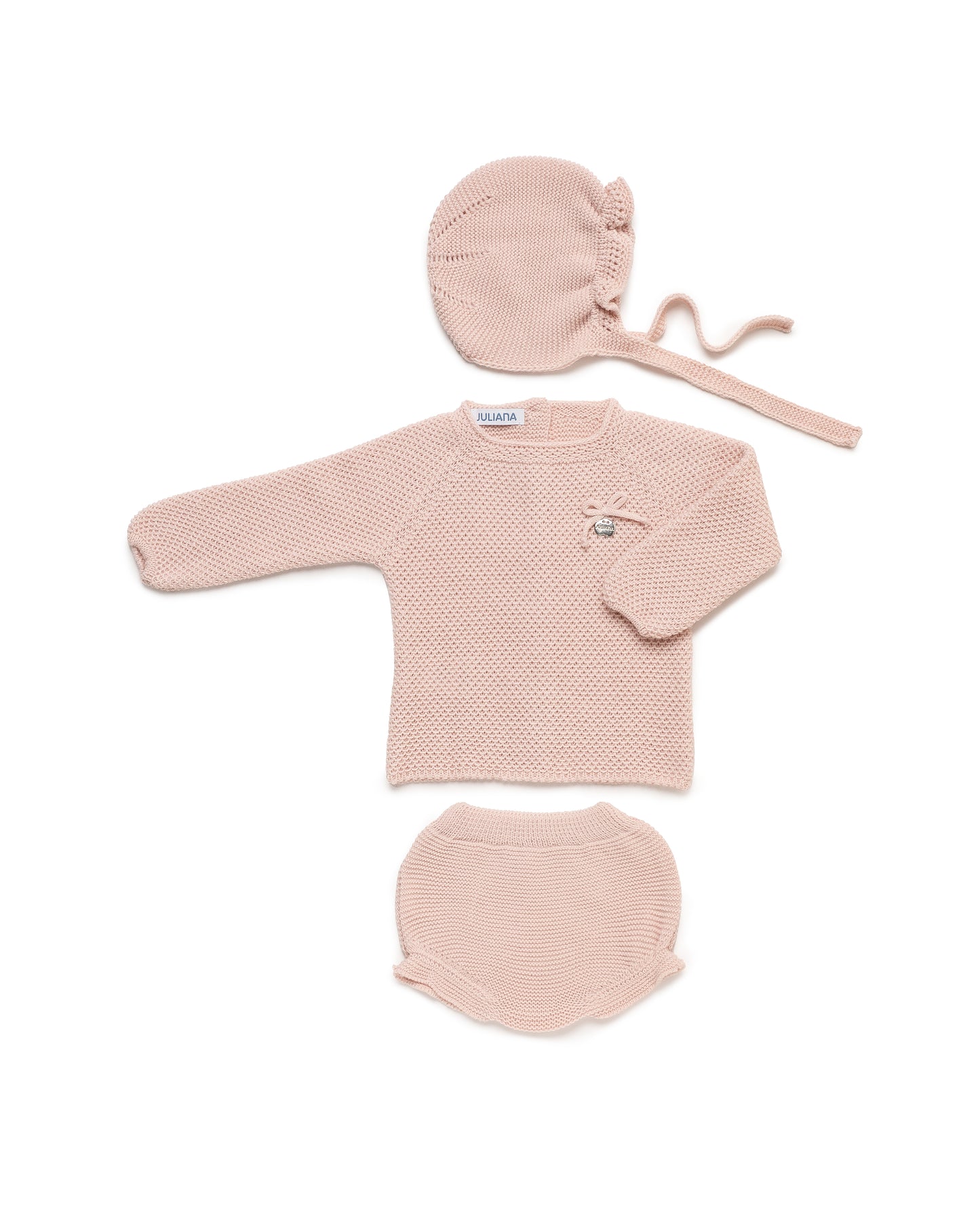 Conjunto Braga Punto Recogidas Rosa Palo - Colección Piano de Juliana