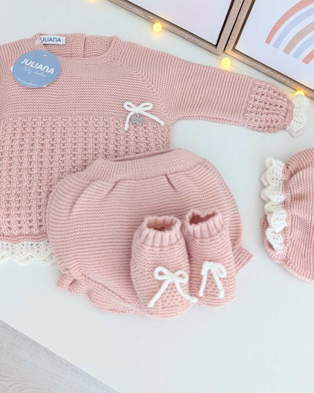 Conjunto Braguita Con Botas Recogidas Rosa Palo - Colección Ladera Juliana