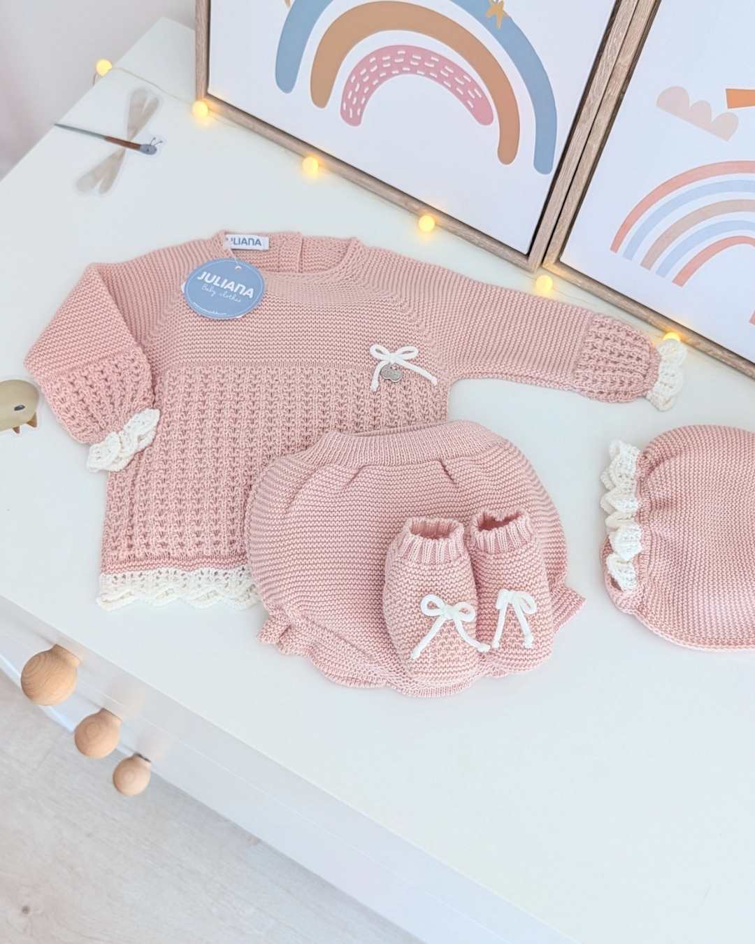 Conjunto Braguita Con Botas Recogidas Rosa Palo - Colección Ladera Juliana