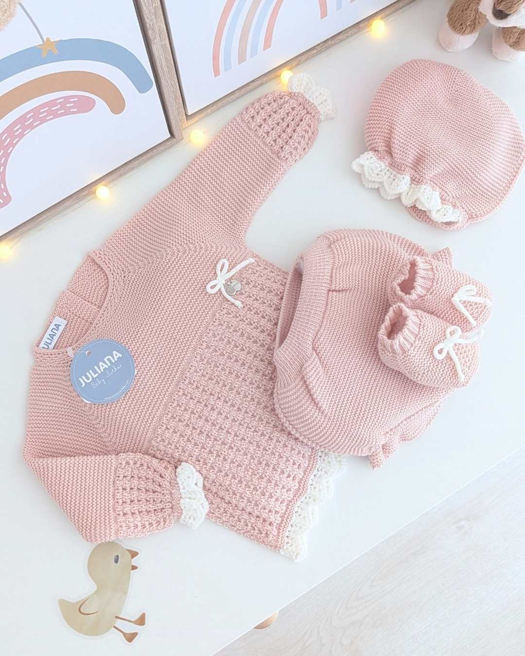 Conjunto Braguita Con Botas Recogidas Rosa Palo - Colección Ladera Juliana