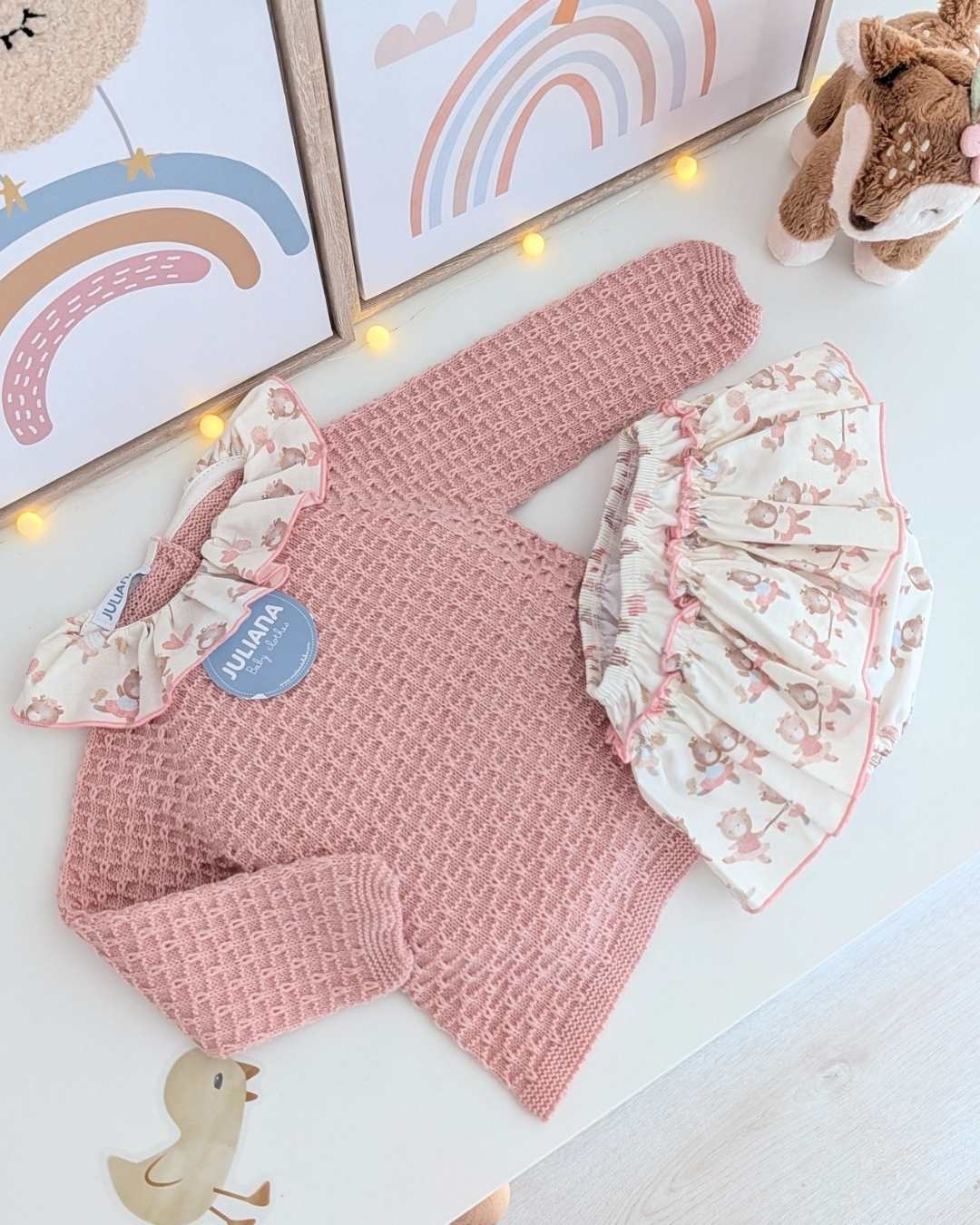 Conjunto Braguita Volante Muñecas - Colección Larina Juliana