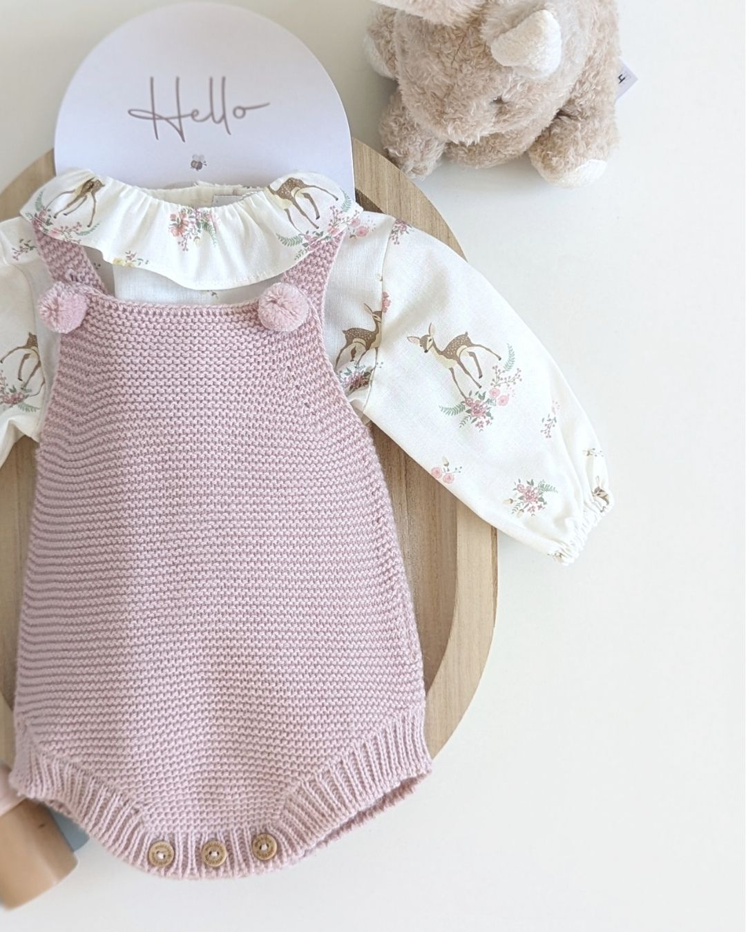 Conjunto Micolino Rosa Empolvado Familia Beatrice - Micolino