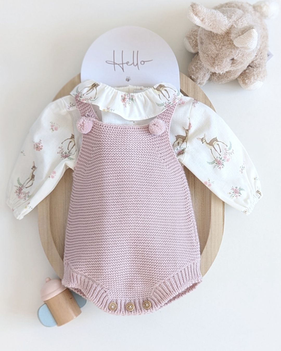 Conjunto Micolino Rosa Empolvado Familia Beatrice - Micolino