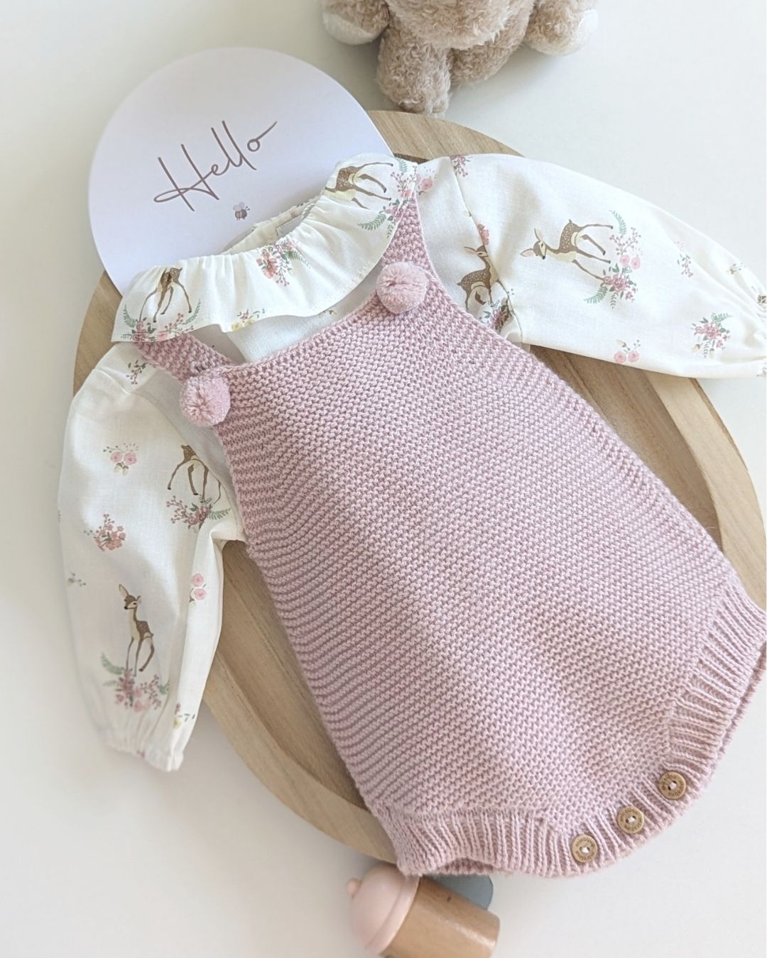 Conjunto Micolino Rosa Empolvado Familia Beatrice - Micolino