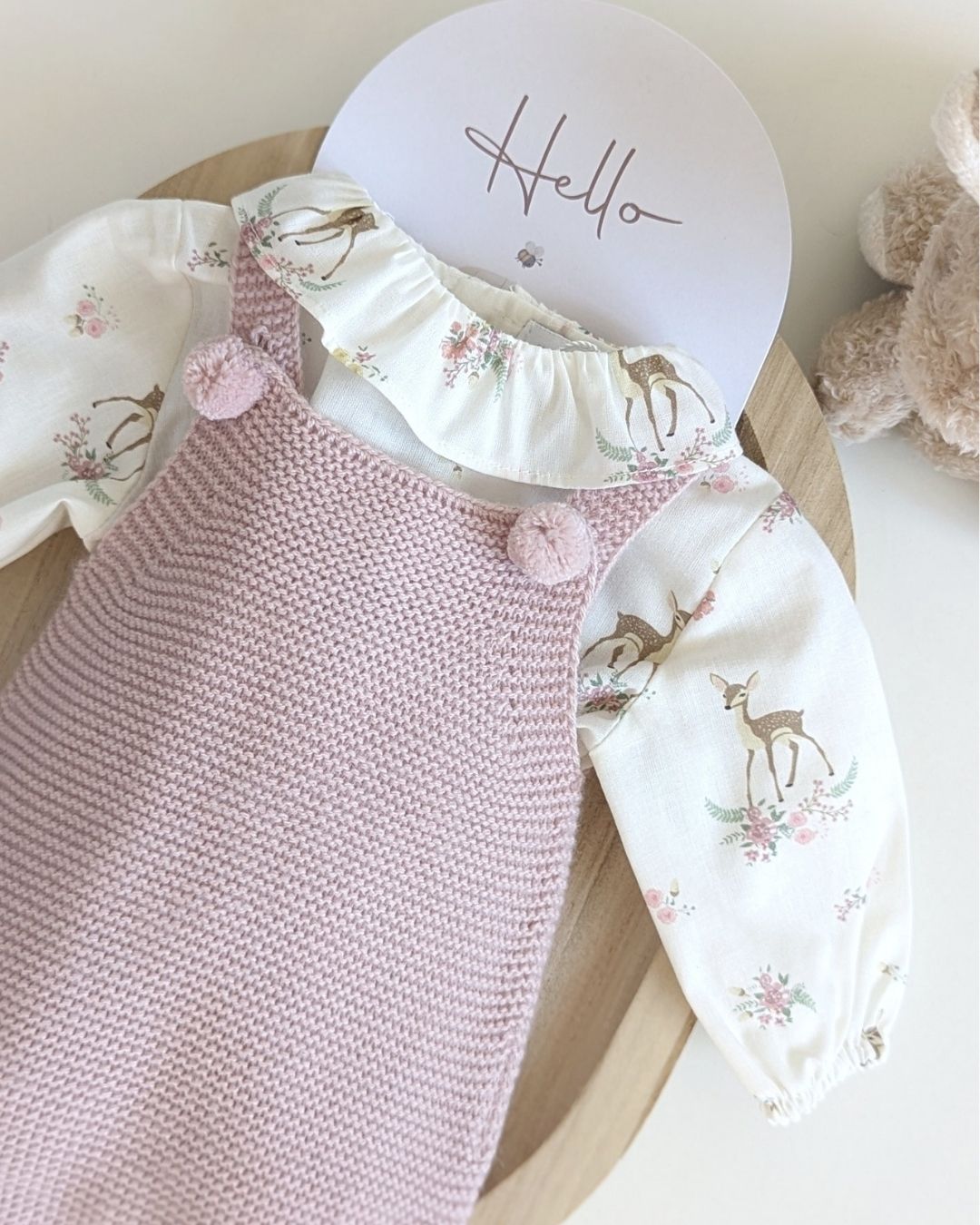 Conjunto Micolino Rosa Empolvado Familia Beatrice - Micolino