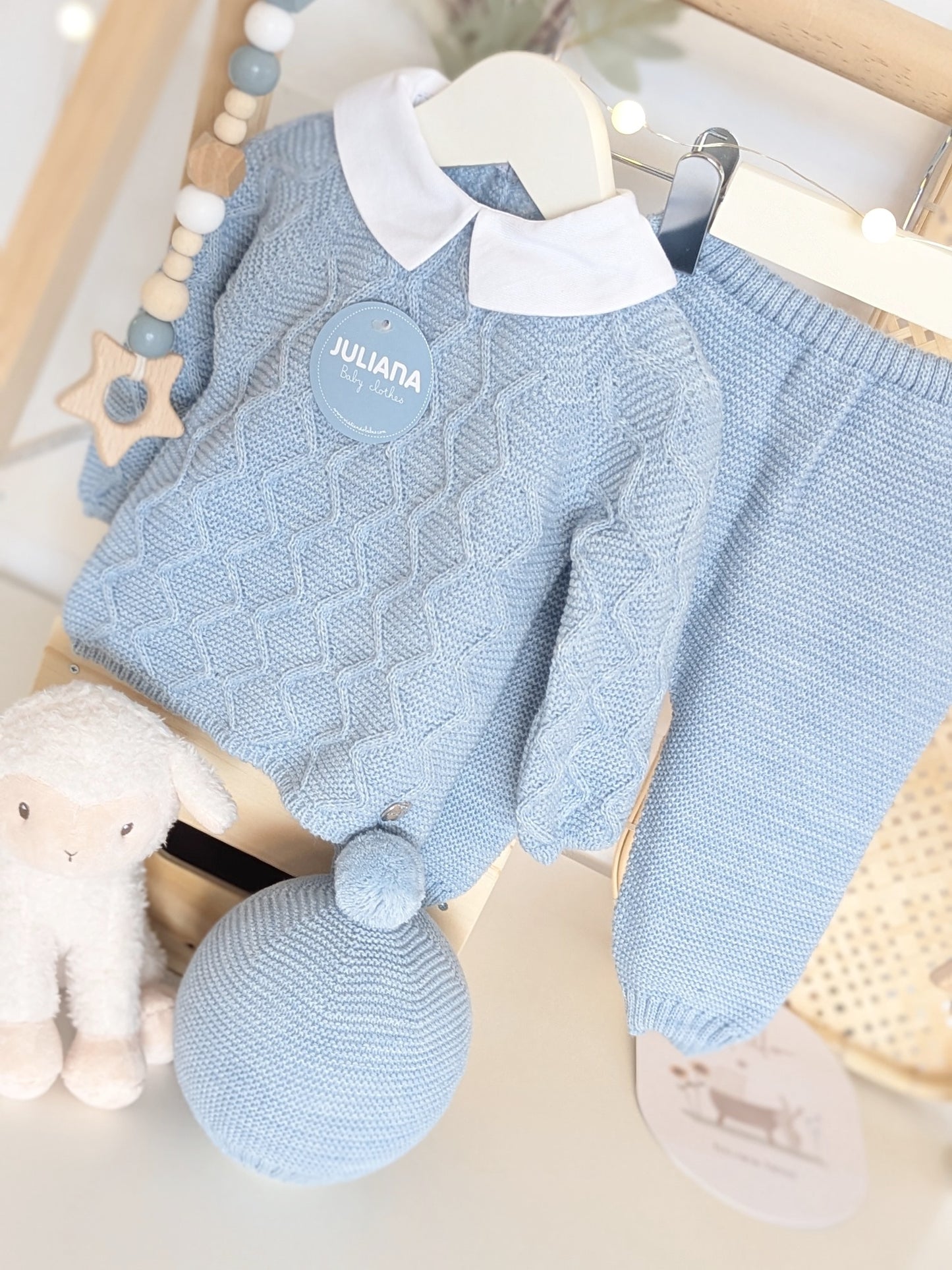 Conjunto Pantalon Aranes Azul - Colección Esencia de Juliana