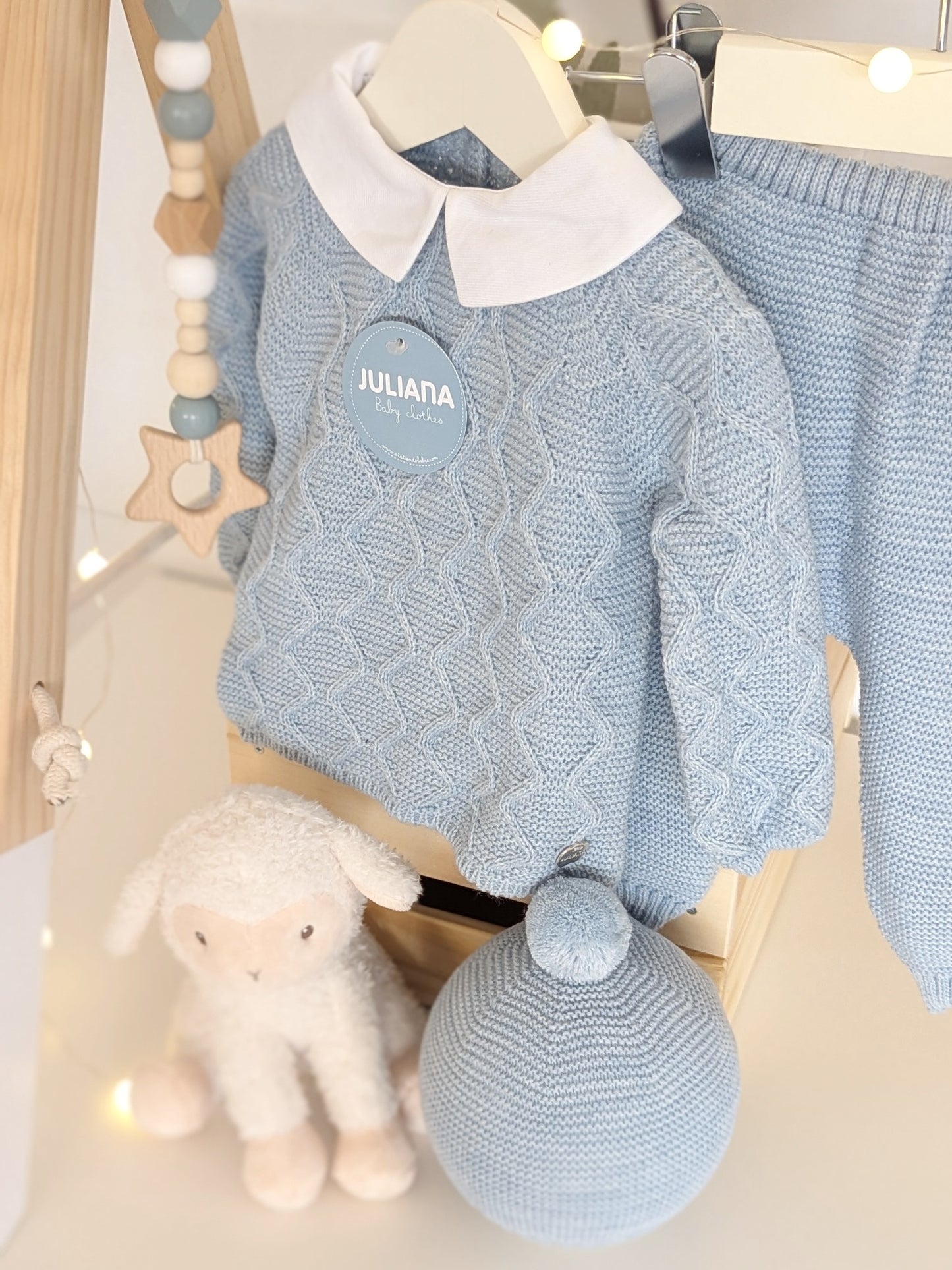 Conjunto Pantalon Aranes Azul - Colección Esencia de Juliana