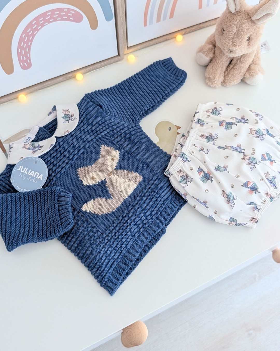 Conjunto Pantalon Zorritos Azul Azafata - Colección Sigilo Juliana