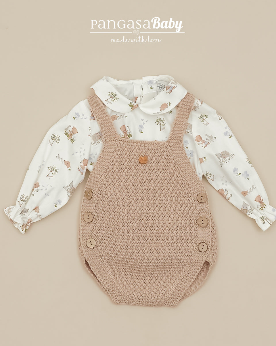 Conjunto Peto Teddy Arena 🧸 Ositos Tiny Bear - Pangasa Baby