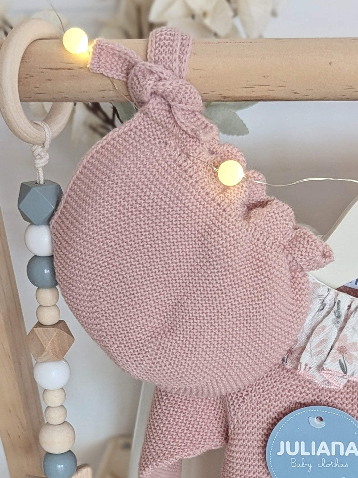 Conjunto Polaina Bodoques Rosa Empolvado - Colección Arte de Juliana