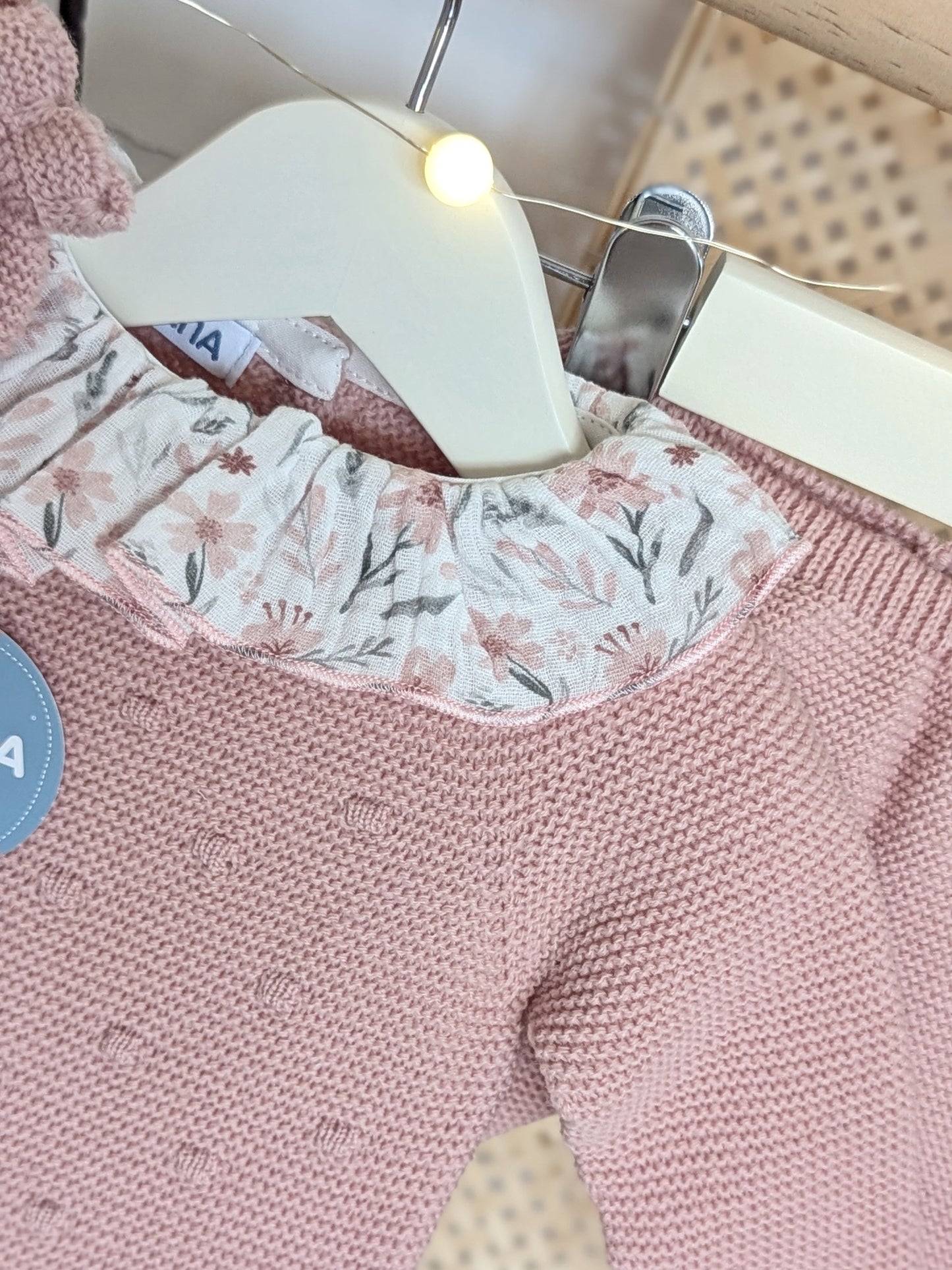 Conjunto Polaina Bodoques Rosa Empolvado - Colección Arte de Juliana