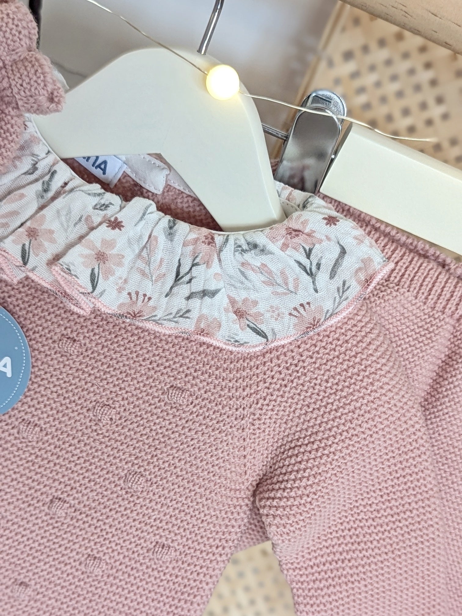 Conjunto Polaina Bodoques Rosa Empolvado - Colección Arte de Juliana