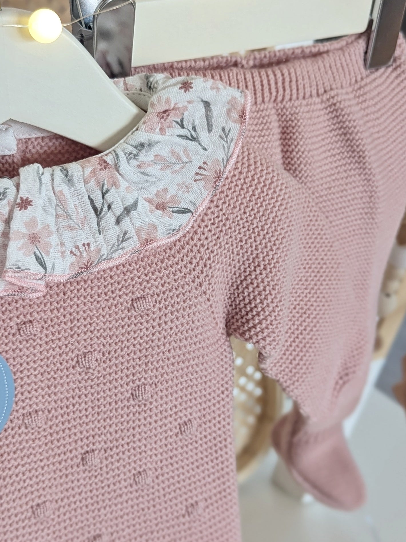 Conjunto Polaina Bodoques Rosa Empolvado - Colección Arte de Juliana