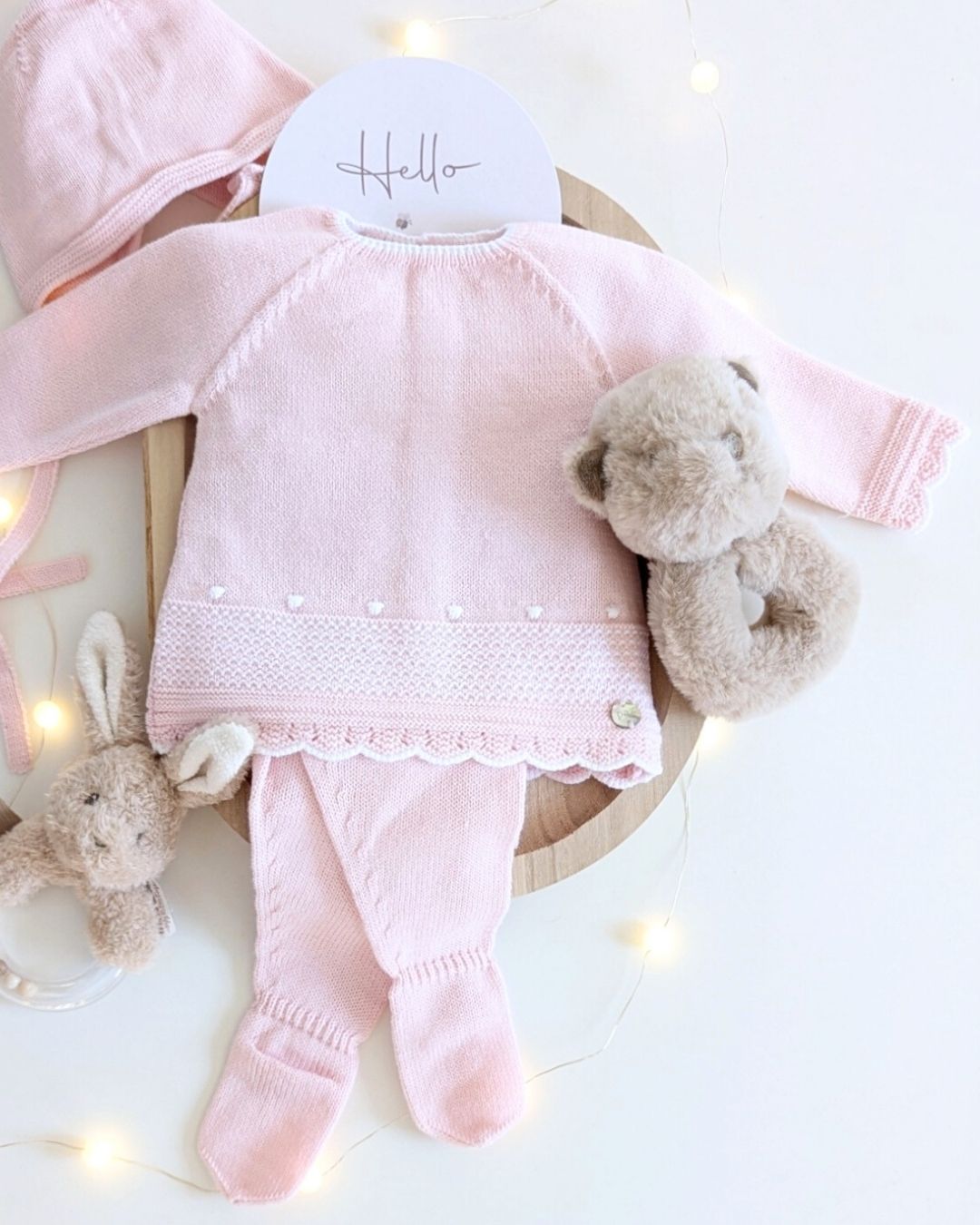 Conjunto Polaina Bodoques Rosa Tiza - Paz Rodriguez