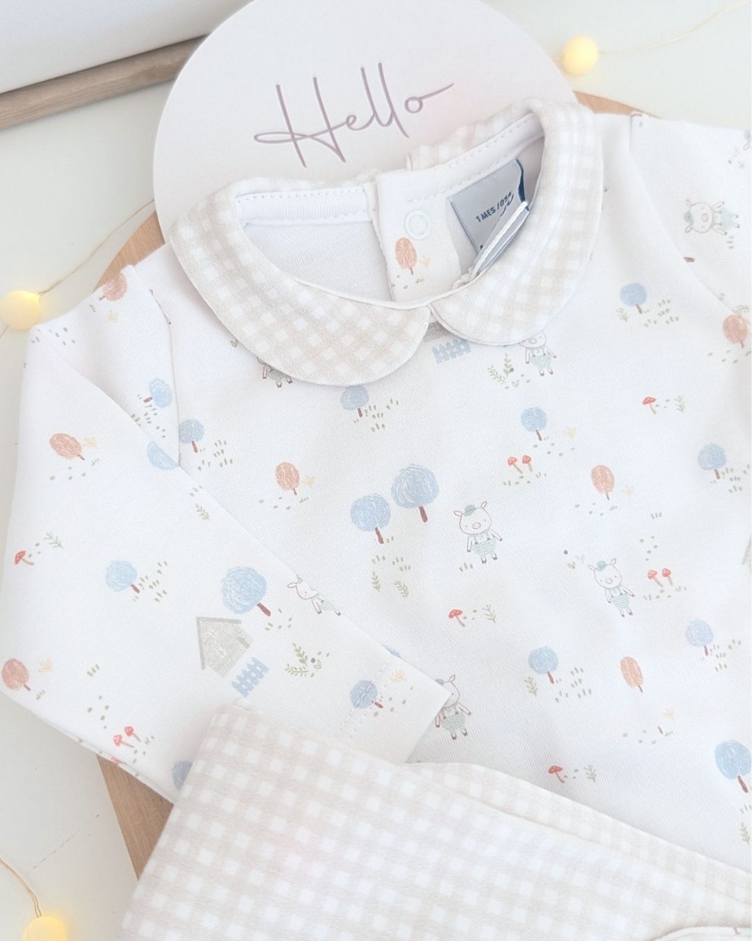 Conjunto Polaina Cuello Bebé Niño Granja- Babidu